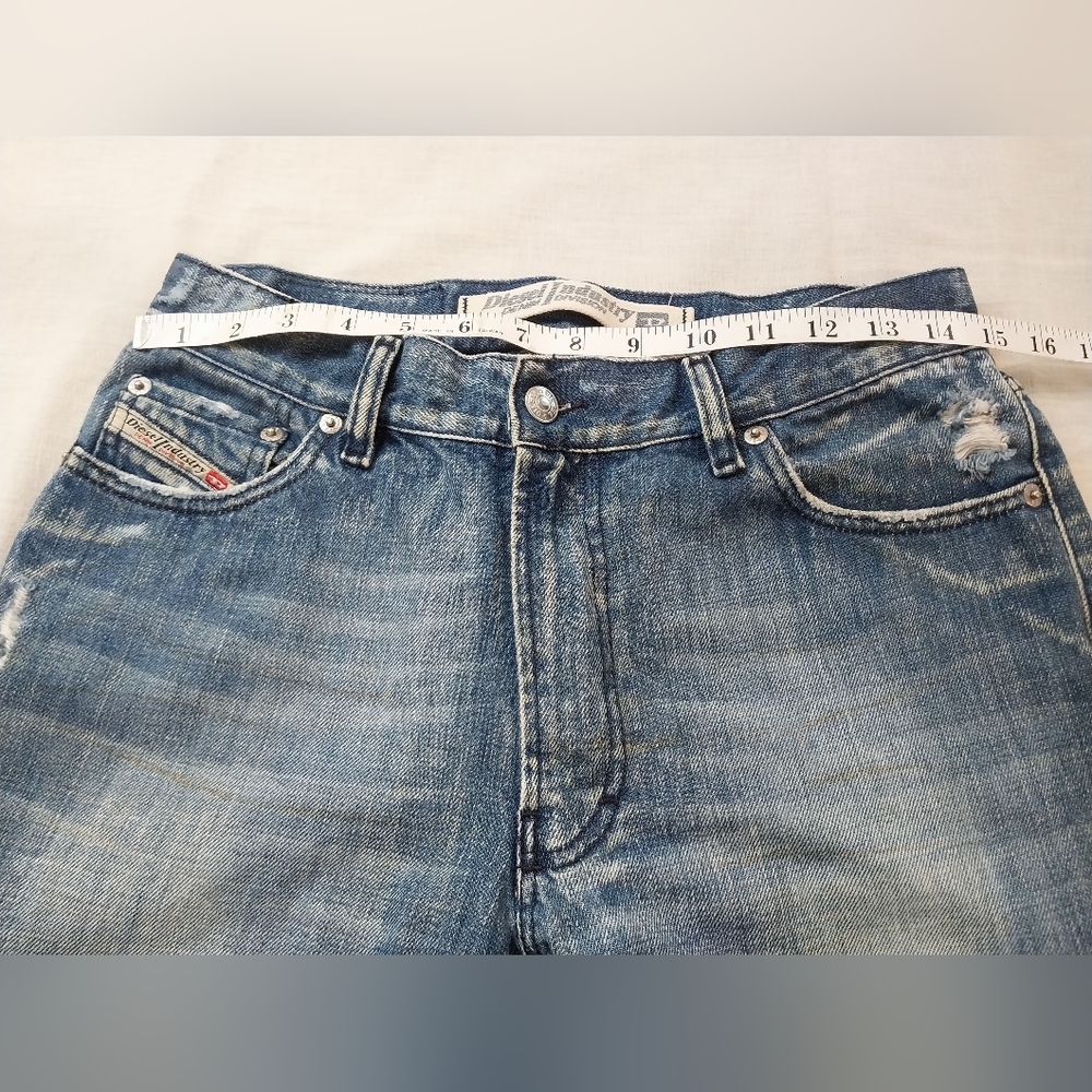 Diesel Industry Straight Leg Blue Denim Jeans Men’s Size 30x29 Distressed - Picture 10 of 16